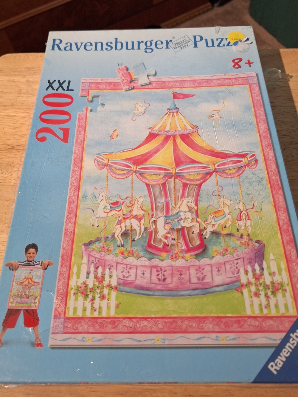 Ravensburger Carousel Of White Horses Horse 200 XXL Piece Puzzle Sealed